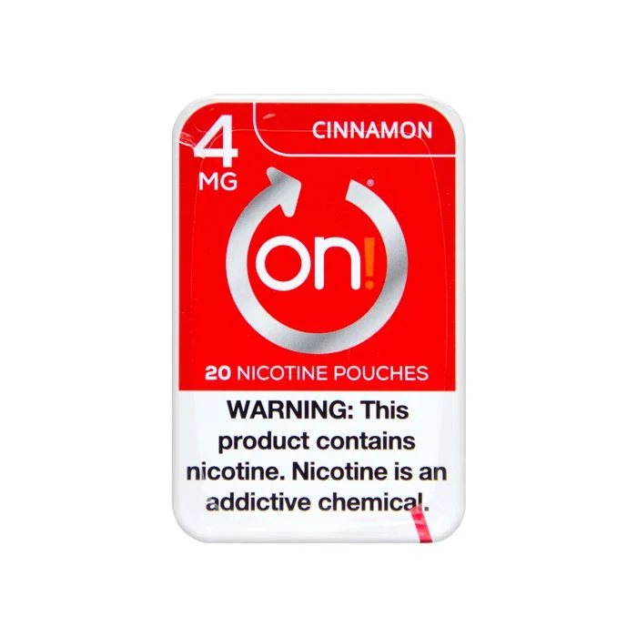 ON! 4MG CINNAMON MINI DRY NICOTINE POUCHES ON! 4MG CINNAMON MINI DRY NICOTINE POUCHES